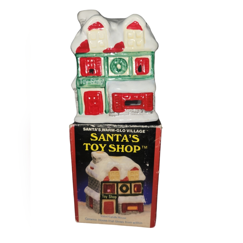 Vintage‎ Christmas toy shop votive holder NIB